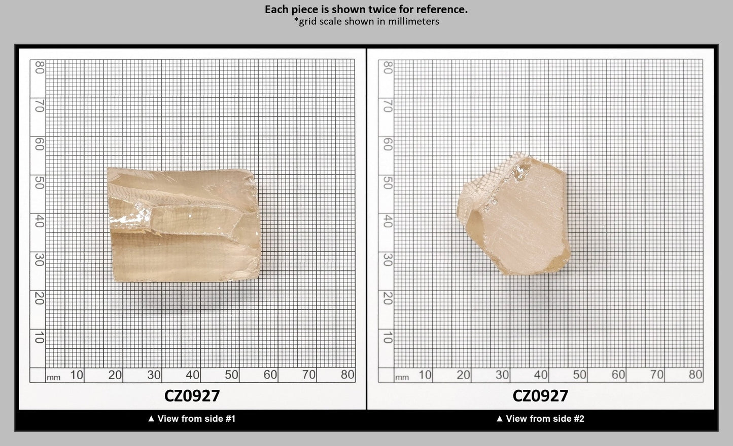 Light Peach Diamond Cubic Zirconia Faceting Rough for Gem Cutting - Various Sizes : CZ0927