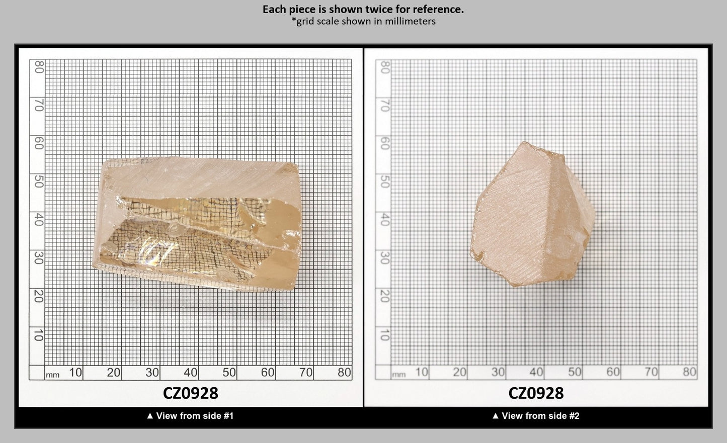 Light Peach Diamond Cubic Zirconia Faceting Rough for Gem Cutting - Various Sizes : CZ0928
