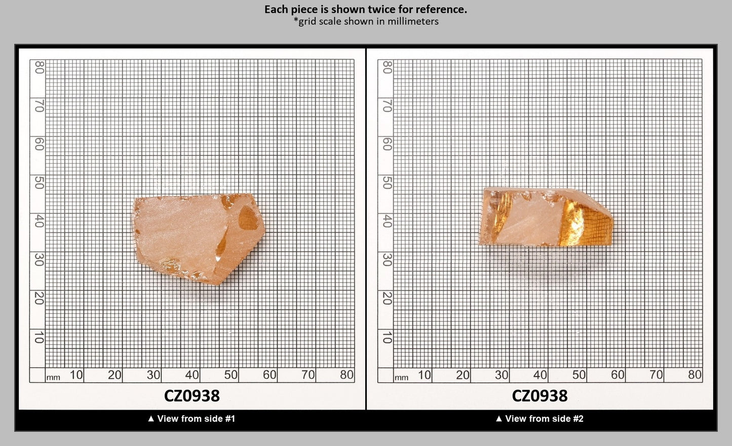 Peach Diamond Cubic Zirconia Faceting Rough for Gem Cutting - Various Sizes : CZ0938