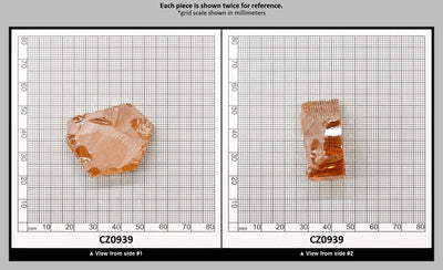 Peach Diamond Cubic Zirconia Faceting Rough for Gem Cutting - Various Sizes : CZ0939