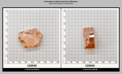 Peach Diamond Cubic Zirconia Faceting Rough for Gem Cutting - Various Sizes : CZ0939