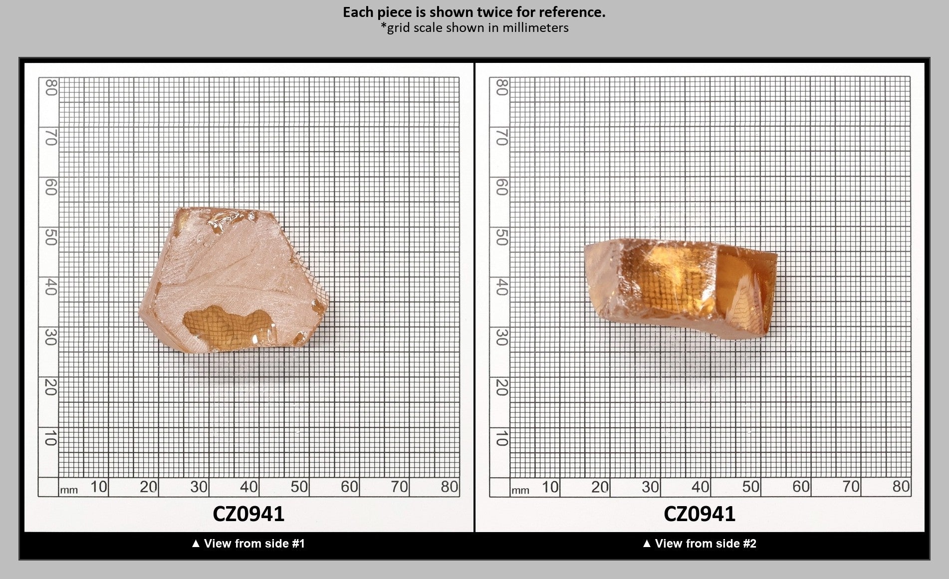 Peach Diamond Cubic Zirconia Faceting Rough for Gem Cutting - Various Sizes : CZ0941