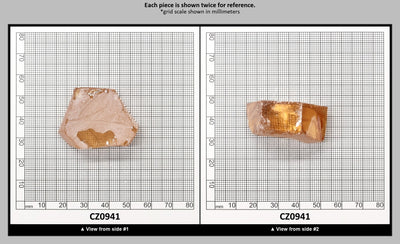 Peach Diamond Cubic Zirconia Faceting Rough for Gem Cutting - Various Sizes : CZ0941