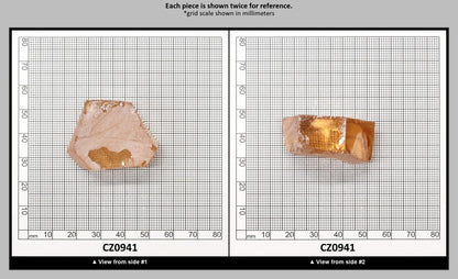 Peach Diamond Cubic Zirconia Faceting Rough for Gem Cutting - Various Sizes : CZ0941