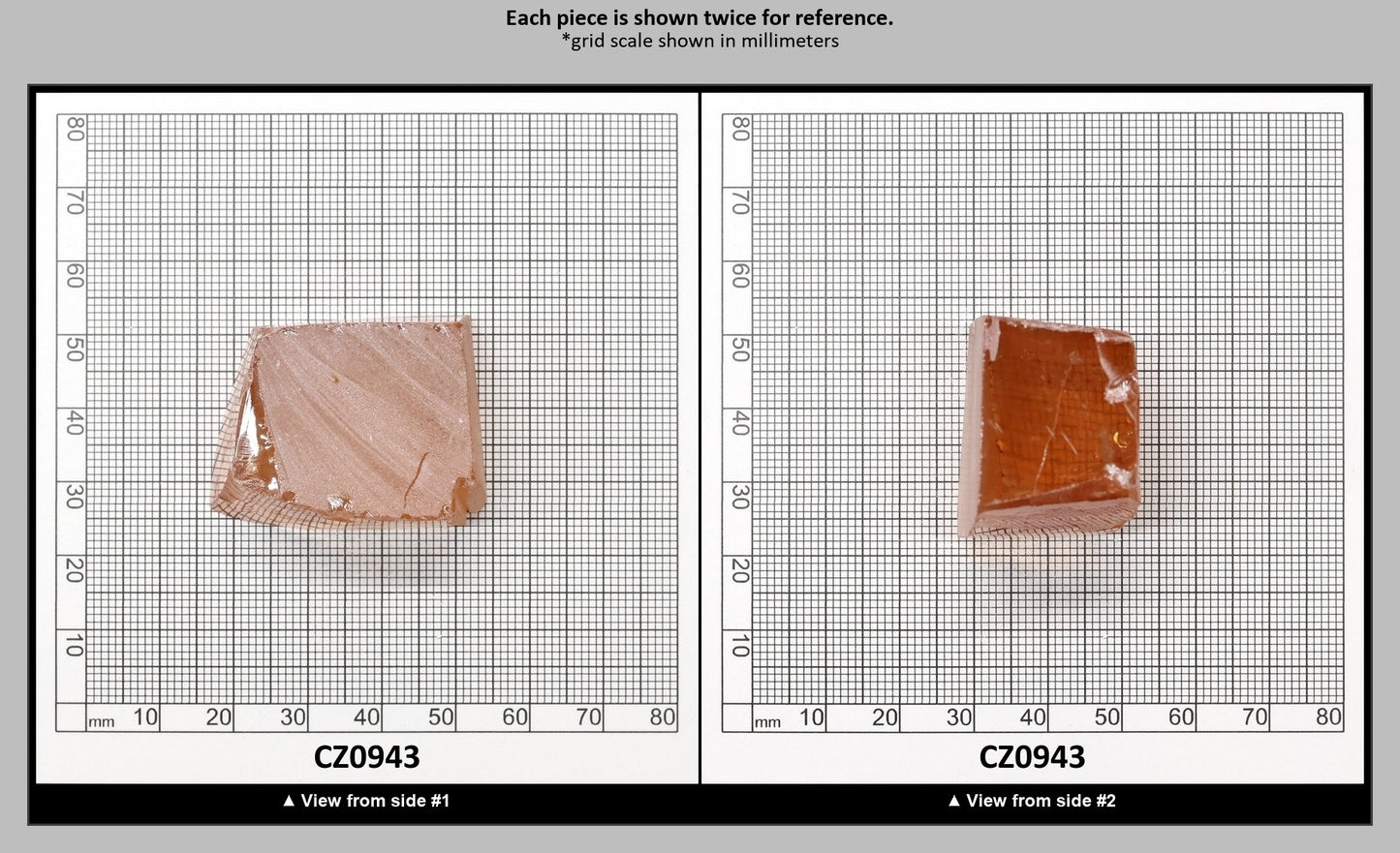 Peach Diamond Cubic Zirconia Faceting Rough for Gem Cutting - Various Sizes : CZ0943