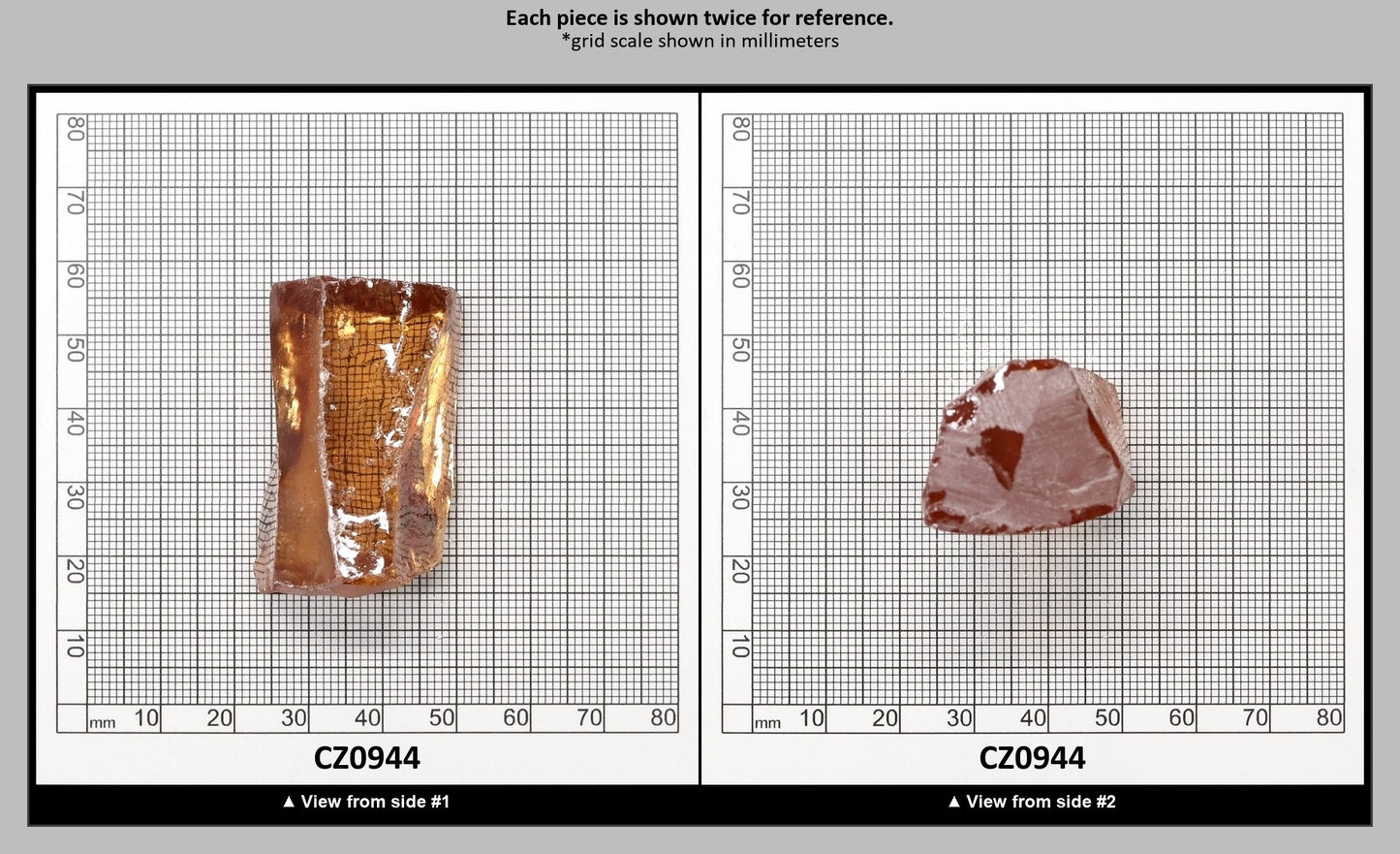 Peach Diamond Cubic Zirconia Faceting Rough for Gem Cutting - Various Sizes : CZ0944