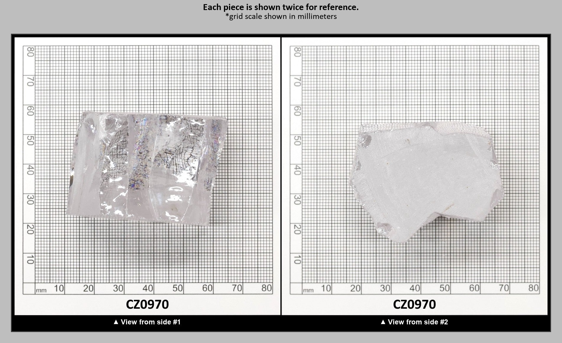White Cubic Zirconia Faceting Rough for Gem Cutting - Various Sizes : CZ0970