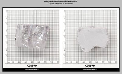White Cubic Zirconia Faceting Rough for Gem Cutting - Various Sizes : CZ0970