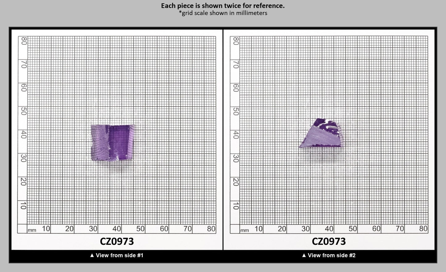 Amethyst Cubic Zirconia Faceting Rough for Gem Cutting - Various Sizes : CZ0973