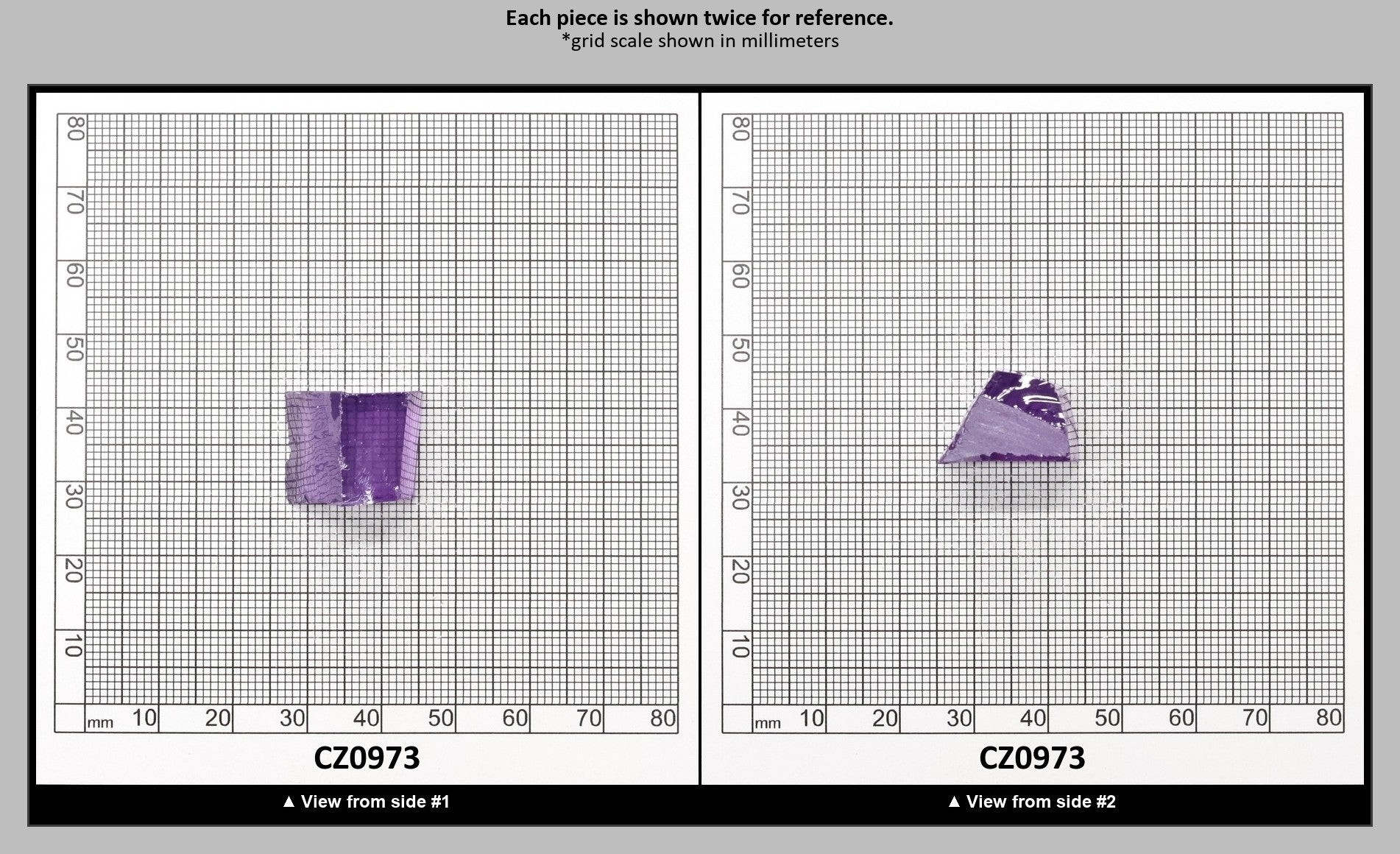 Amethyst Cubic Zirconia Faceting Rough for Gem Cutting - Various Sizes : CZ0973