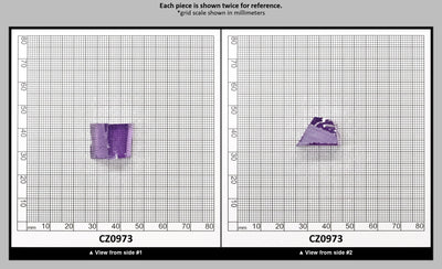 Amethyst Cubic Zirconia Faceting Rough for Gem Cutting - Various Sizes : CZ0973