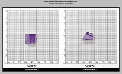 Amethyst Cubic Zirconia Faceting Rough for Gem Cutting - Various Sizes : CZ0973