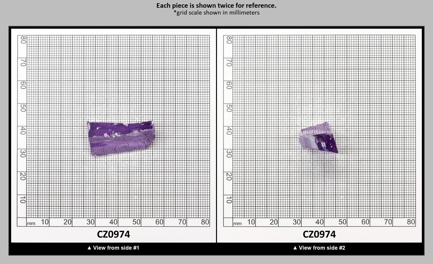 Amethyst Cubic Zirconia Faceting Rough for Gem Cutting - Various Sizes : CZ0974