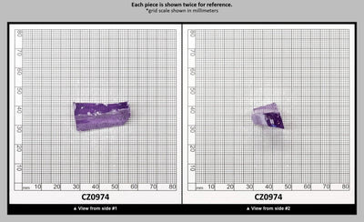 Amethyst Cubic Zirconia Faceting Rough for Gem Cutting - Various Sizes : CZ0974