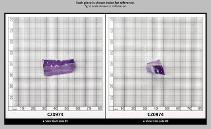 Amethyst Cubic Zirconia Faceting Rough for Gem Cutting - Various Sizes : CZ0974