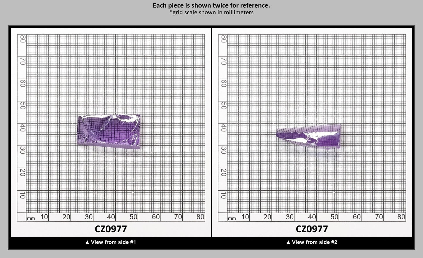 Amethyst Cubic Zirconia Faceting Rough for Gem Cutting - Various Sizes : CZ0977