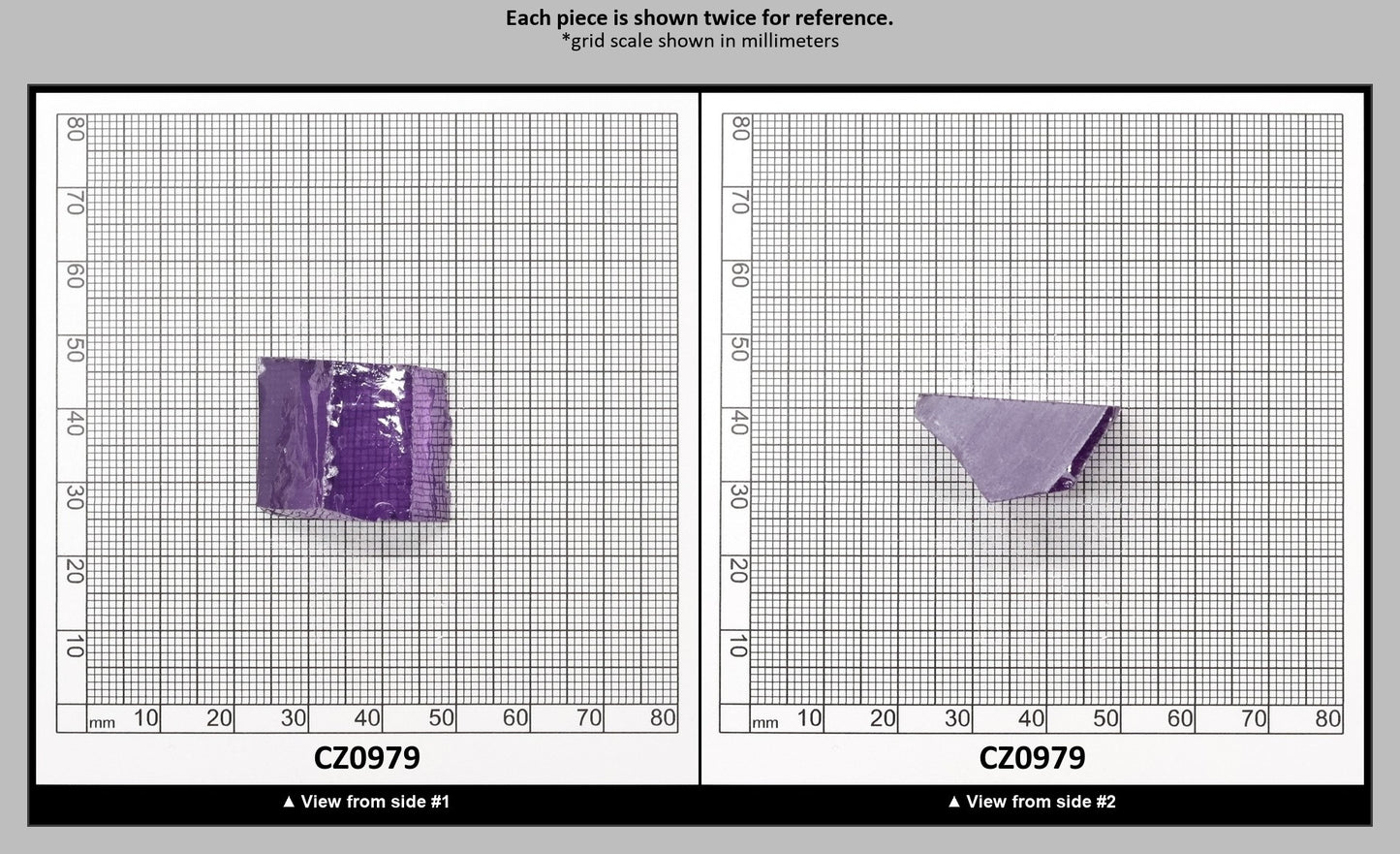 Amethyst Cubic Zirconia Faceting Rough for Gem Cutting - Various Sizes : CZ0979