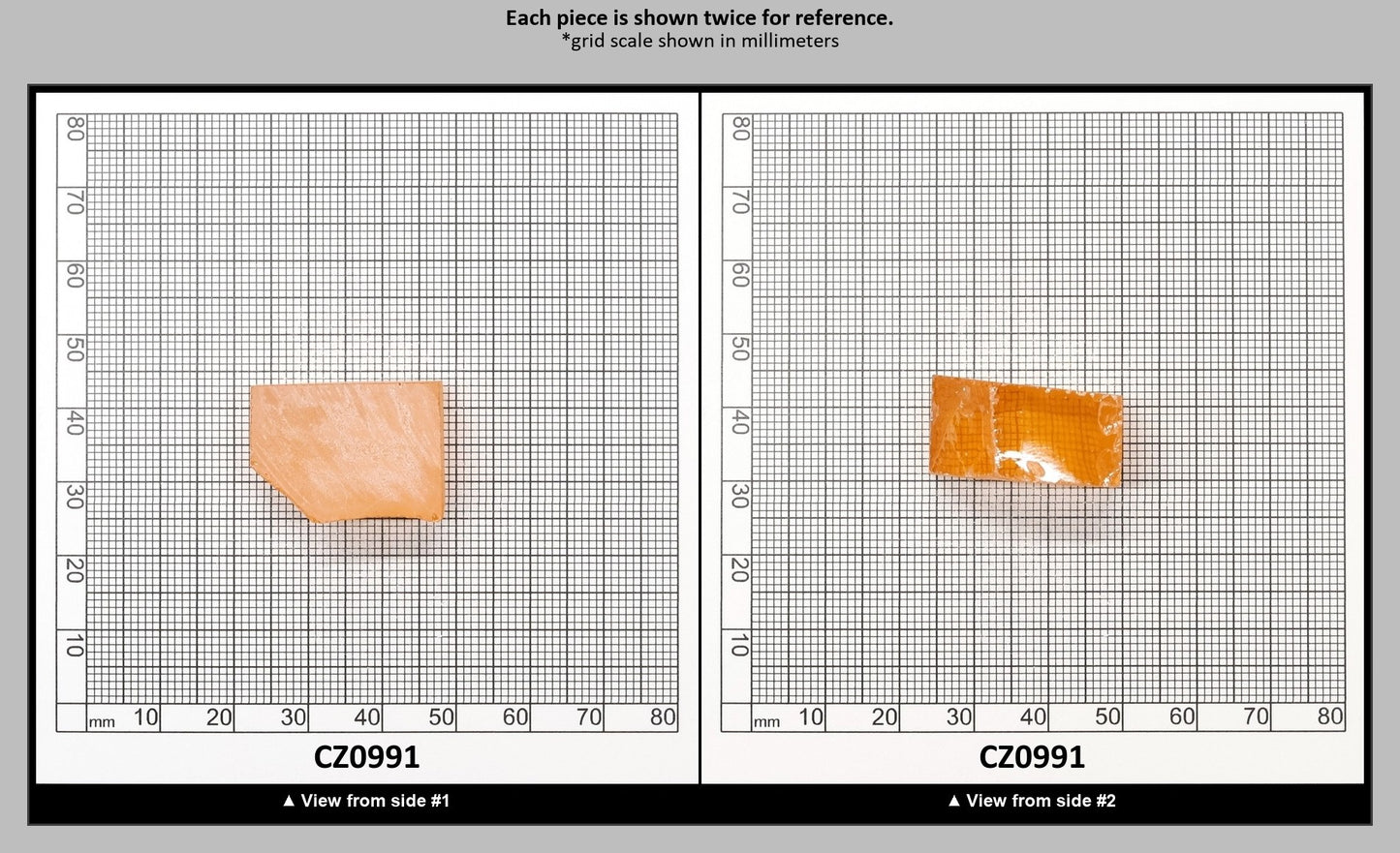 Papaya Cubic Zirconia Faceting Rough for Gem Cutting - Various Sizes : CZ0991