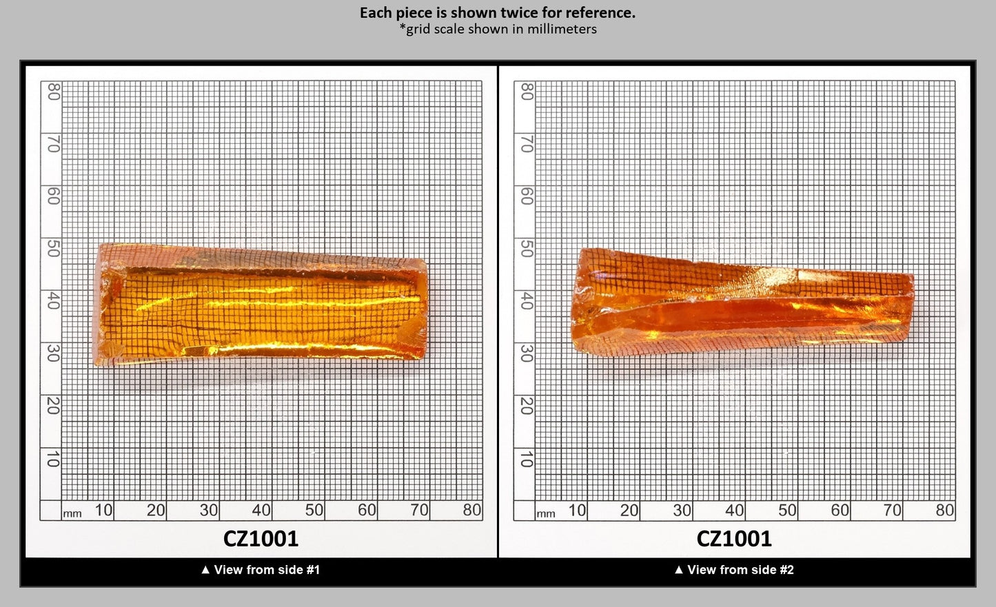 Papaya Cubic Zirconia Faceting Rough for Gem Cutting - Various Sizes : CZ1001