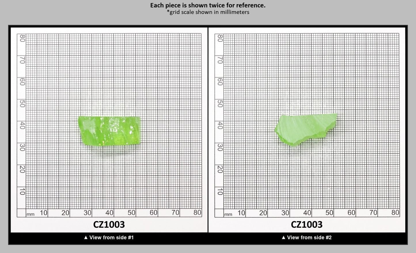 Green Apple Cubic Zirconia Faceting Rough for Gem Cutting - Various Sizes : CZ1003