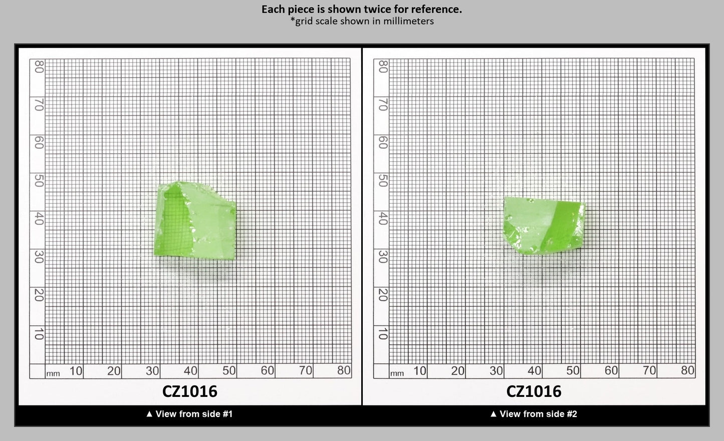 Green Apple Cubic Zirconia Faceting Rough for Gem Cutting - Various Sizes : CZ1016