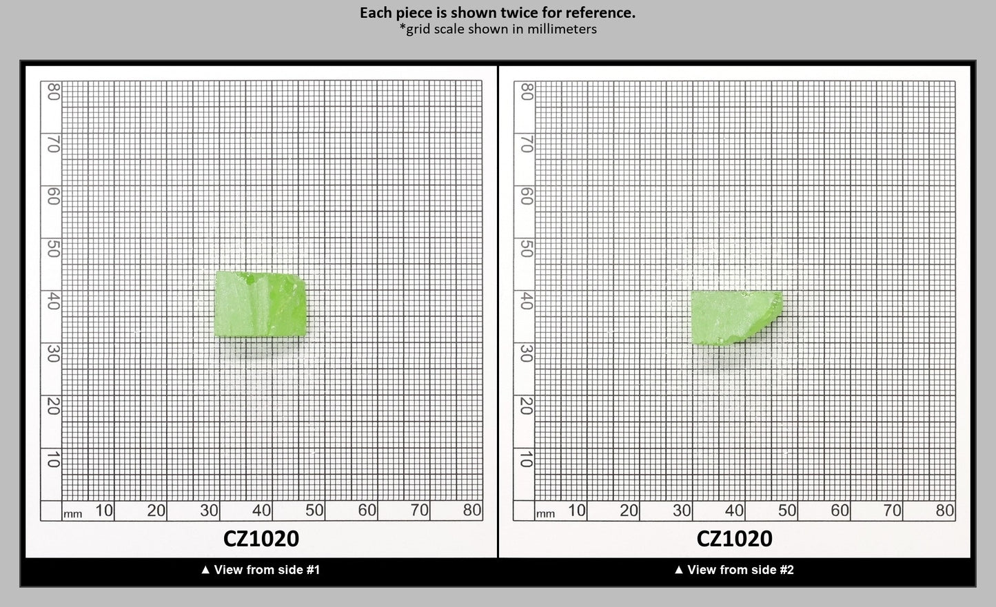 Green Apple Cubic Zirconia Faceting Rough for Gem Cutting - Various Sizes : CZ1020