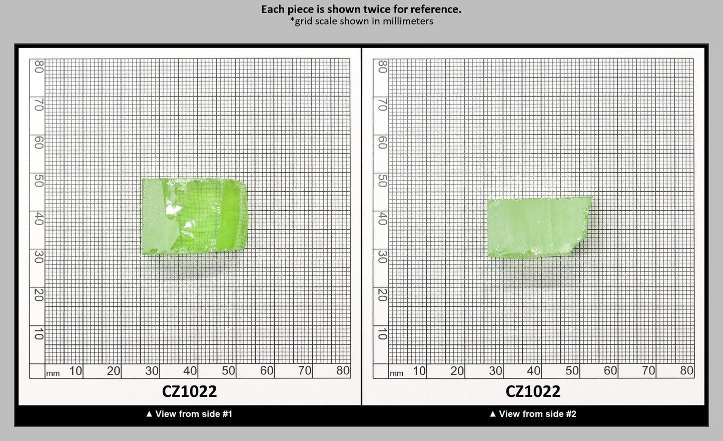 Green Apple Cubic Zirconia Faceting Rough for Gem Cutting - Various Sizes : CZ1022