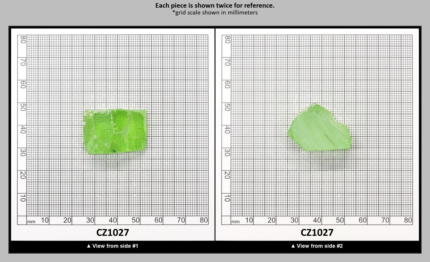 Green Apple Cubic Zirconia Faceting Rough for Gem Cutting - Various Sizes : CZ1027