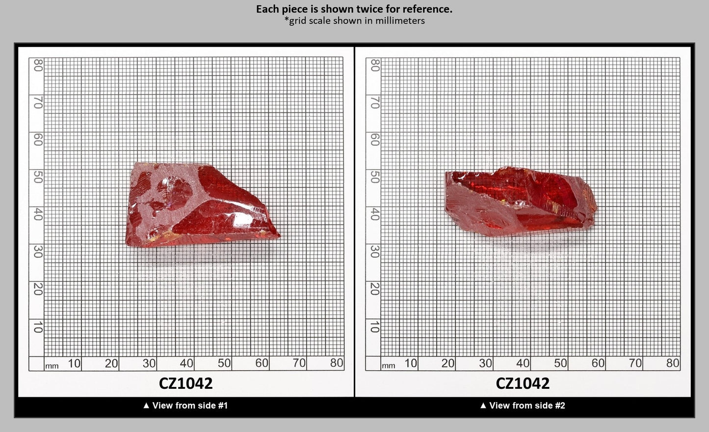Orange Cubic Zirconia Faceting Rough for Gem Cutting - Various Sizes : CZ1042