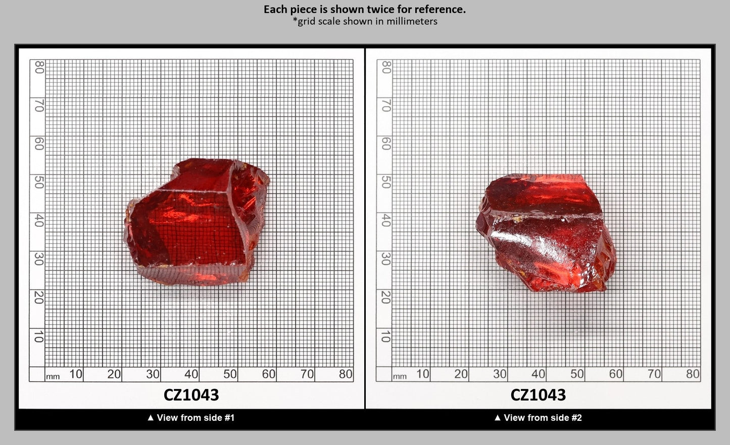 Orange Cubic Zirconia Faceting Rough for Gem Cutting - Various Sizes : CZ1043