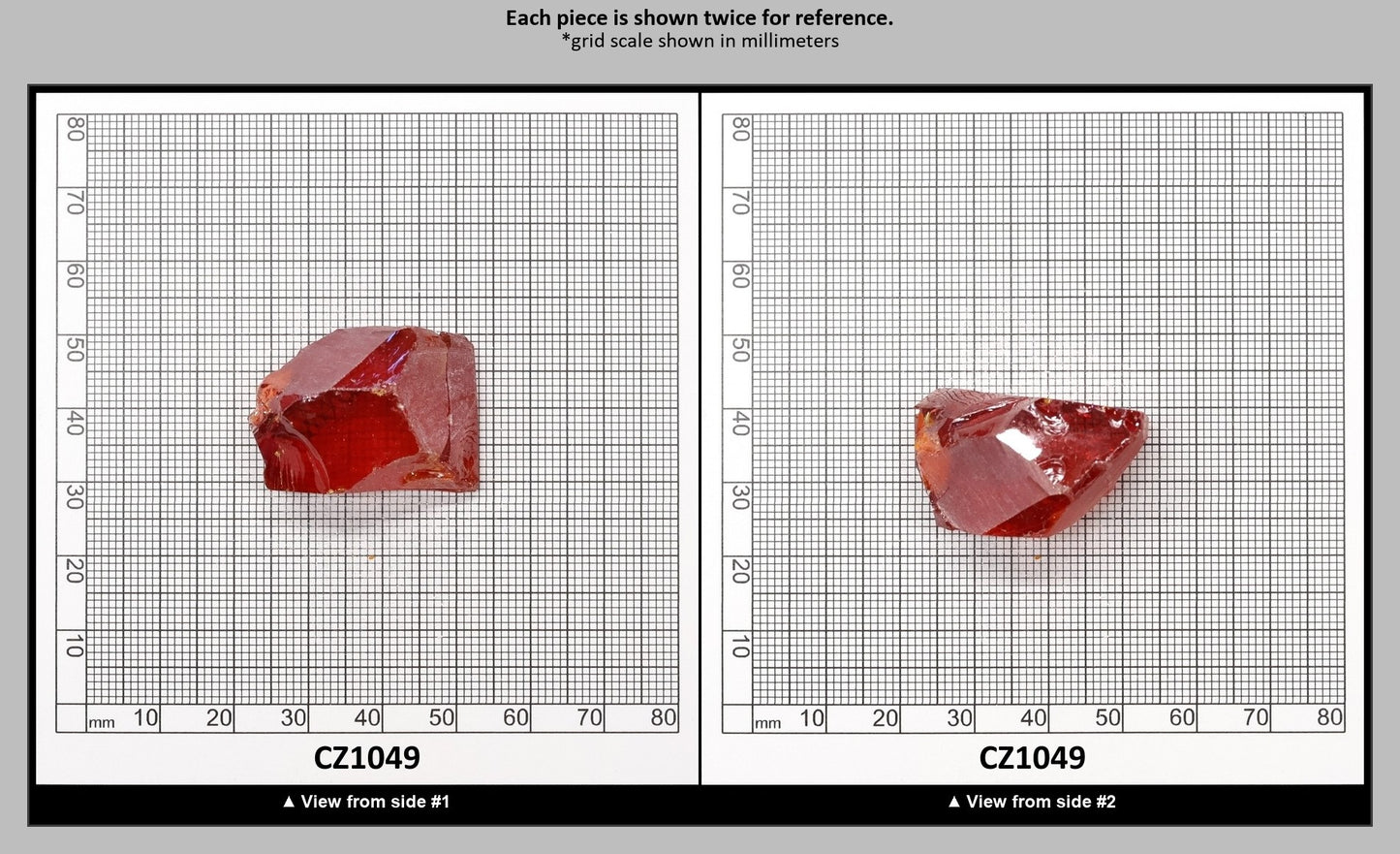 Orange Cubic Zirconia Faceting Rough for Gem Cutting - Various Sizes : CZ1049
