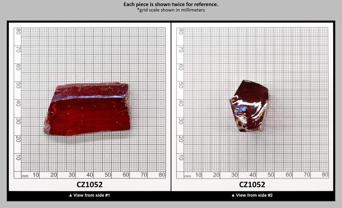 Orange Cubic Zirconia Faceting Rough for Gem Cutting - Various Sizes : CZ1052
