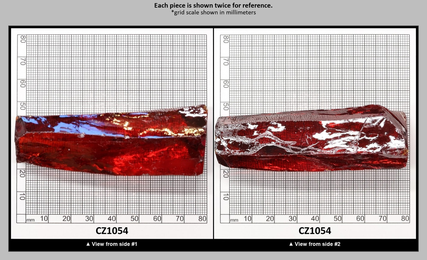 Orange Cubic Zirconia Faceting Rough for Gem Cutting - Various Sizes : CZ1054