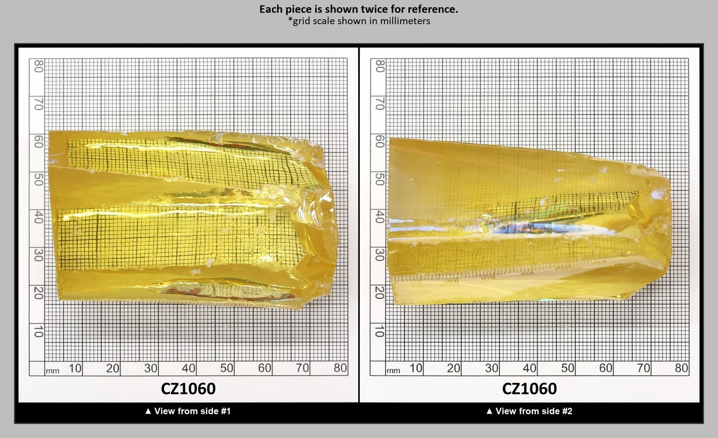 Lemon Cubic Zirconia Faceting Rough for Gem Cutting - Various Sizes : CZ1060