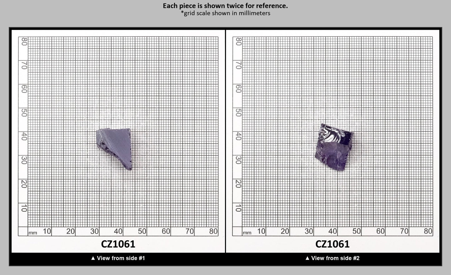 Violet Cubic Zirconia Faceting Rough for Gem Cutting - Various Sizes : CZ1061