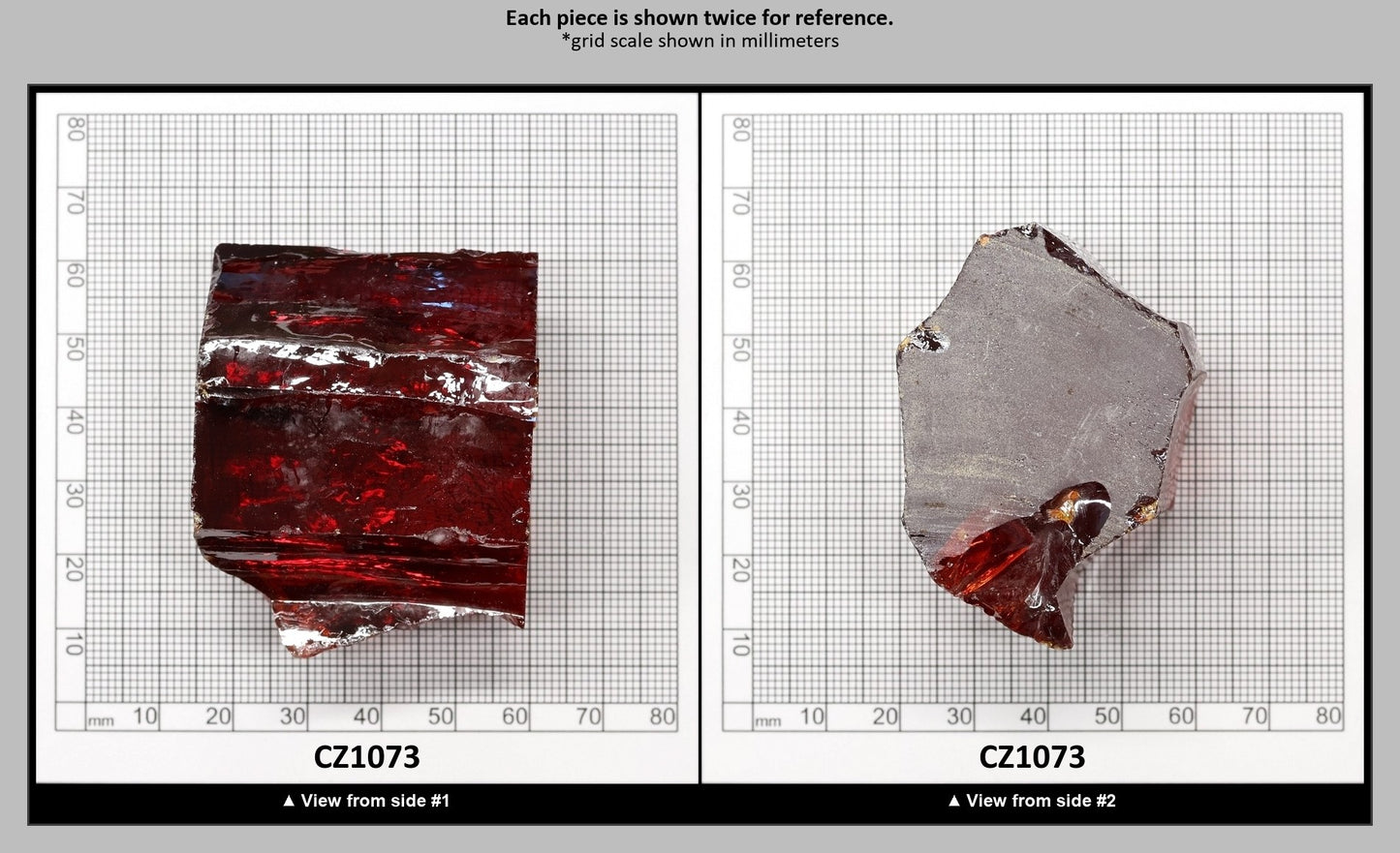Dark Orange Cubic Zirconia Faceting Rough for Gem Cutting - Various Sizes : CZ1073