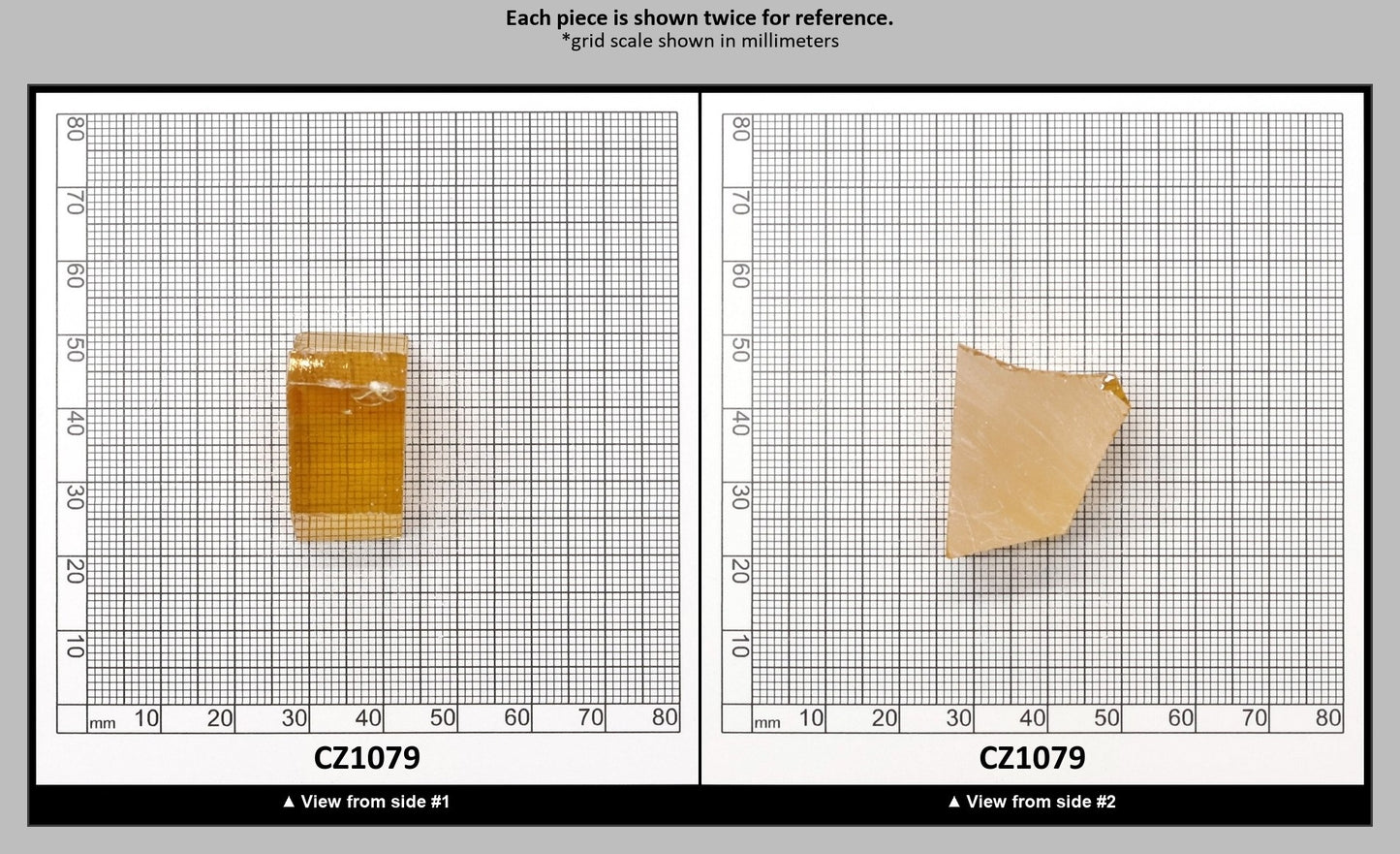 Yellow Cubic Zirconia Faceting Rough for Gem Cutting - Various Sizes : CZ1079