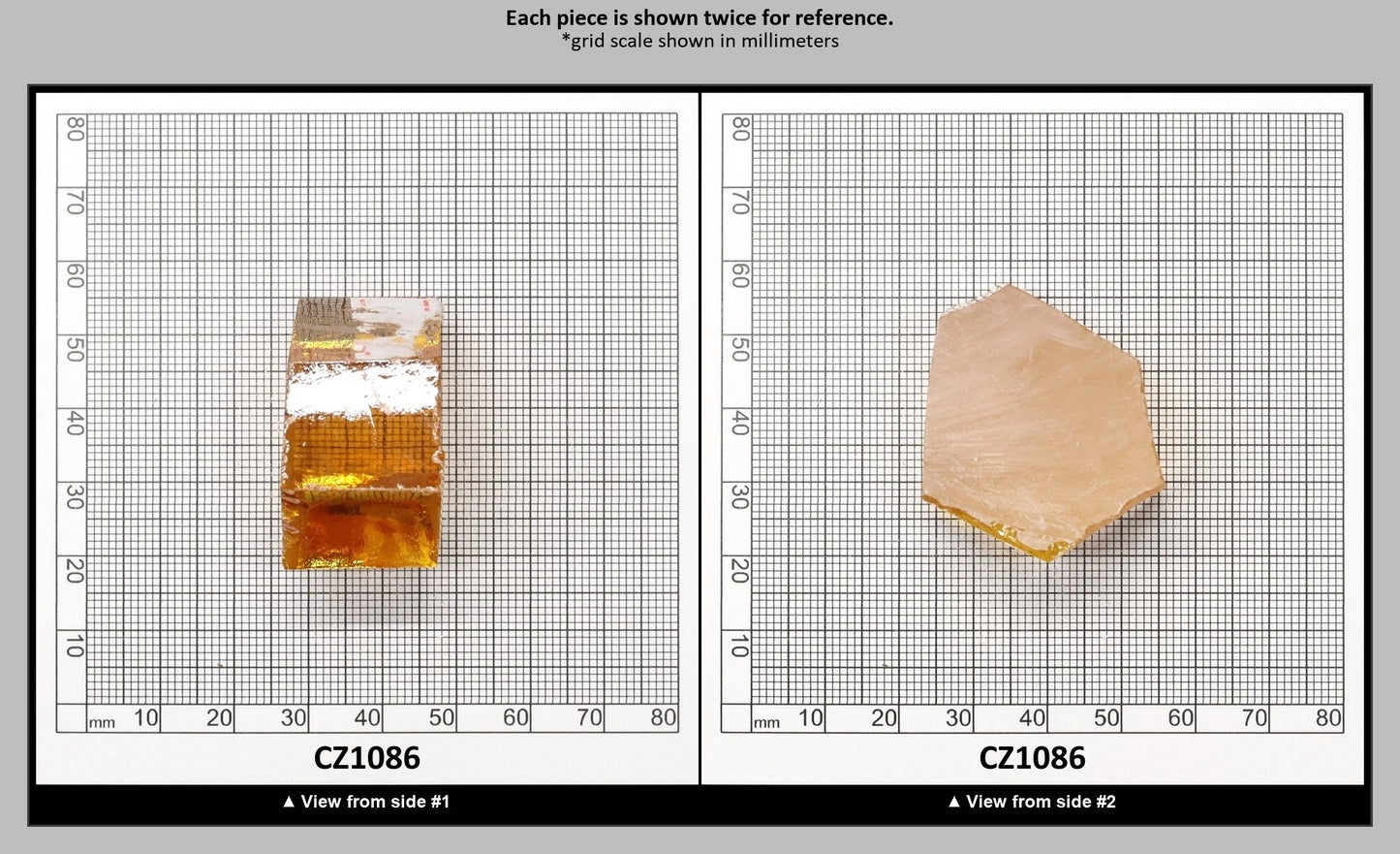 Yellow Cubic Zirconia Faceting Rough for Gem Cutting - Various Sizes : CZ1086
