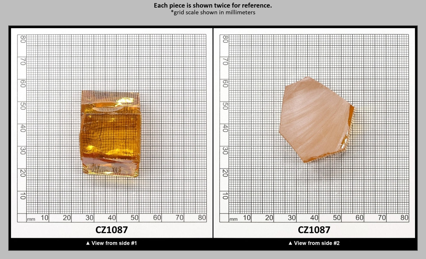 Yellow Cubic Zirconia Faceting Rough for Gem Cutting - Various Sizes : CZ1087