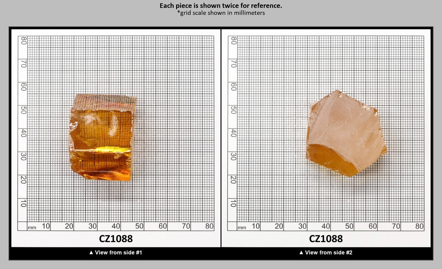 Yellow Cubic Zirconia Faceting Rough for Gem Cutting - Various Sizes : CZ1088