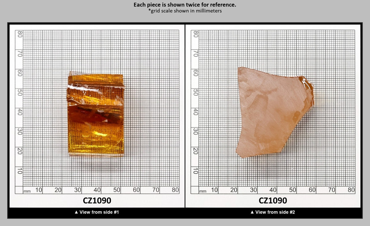 Yellow Cubic Zirconia Faceting Rough for Gem Cutting - Various Sizes : CZ1090