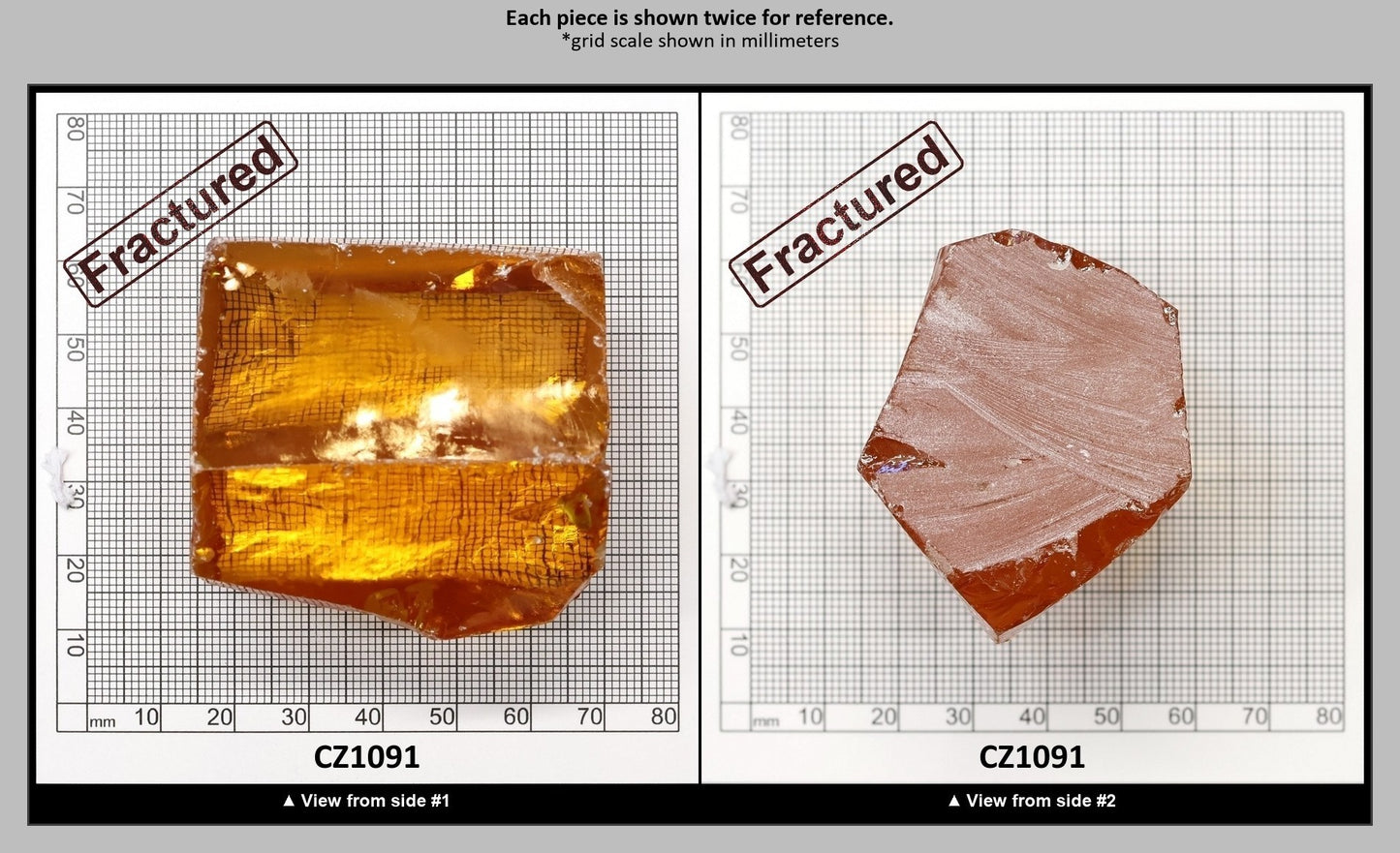 Yellow Cubic Zirconia Faceting Rough for Gem Cutting - Various Sizes : CZ1091