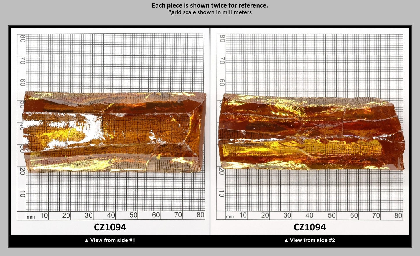 Yellow Cubic Zirconia Faceting Rough for Gem Cutting - Various Sizes : CZ1094