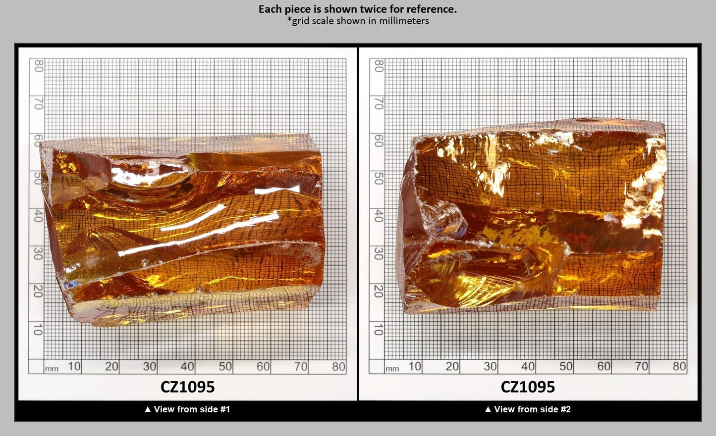 Yellow Cubic Zirconia Faceting Rough for Gem Cutting - Various Sizes : CZ1095