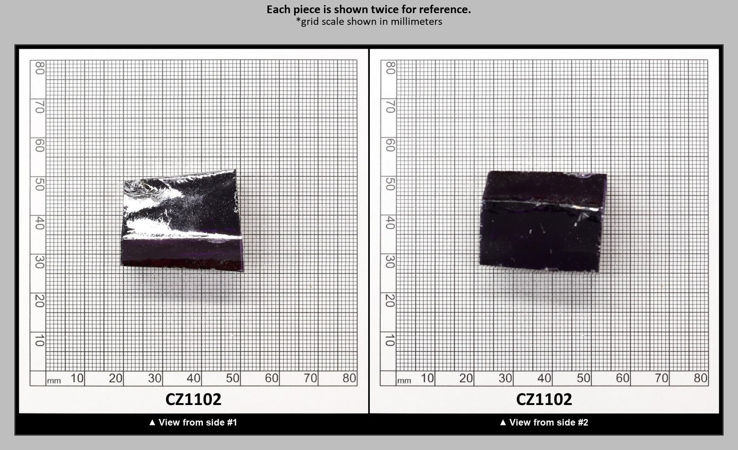 Amethyst Cubic Zirconia Faceting Rough for Gem Cutting - Various Sizes : CZ1102