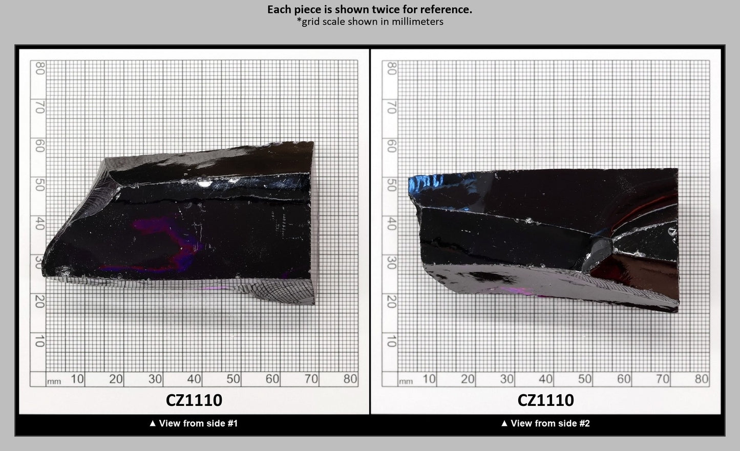 Amethyst Cubic Zirconia Faceting Rough for Gem Cutting - Various Sizes : CZ1110