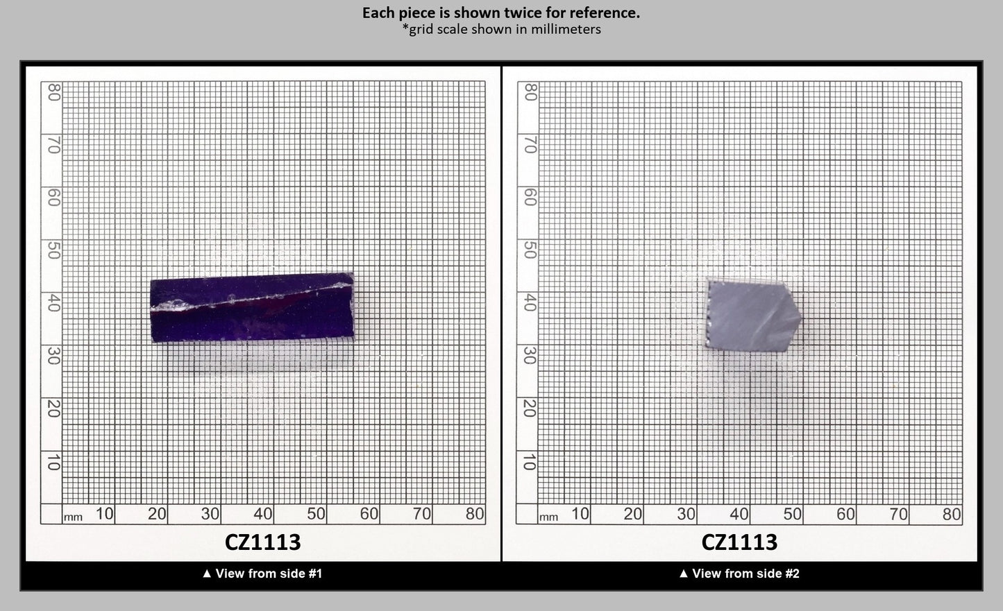 Violet Cubic Zirconia Faceting Rough for Gem Cutting - Various Sizes : CZ1113