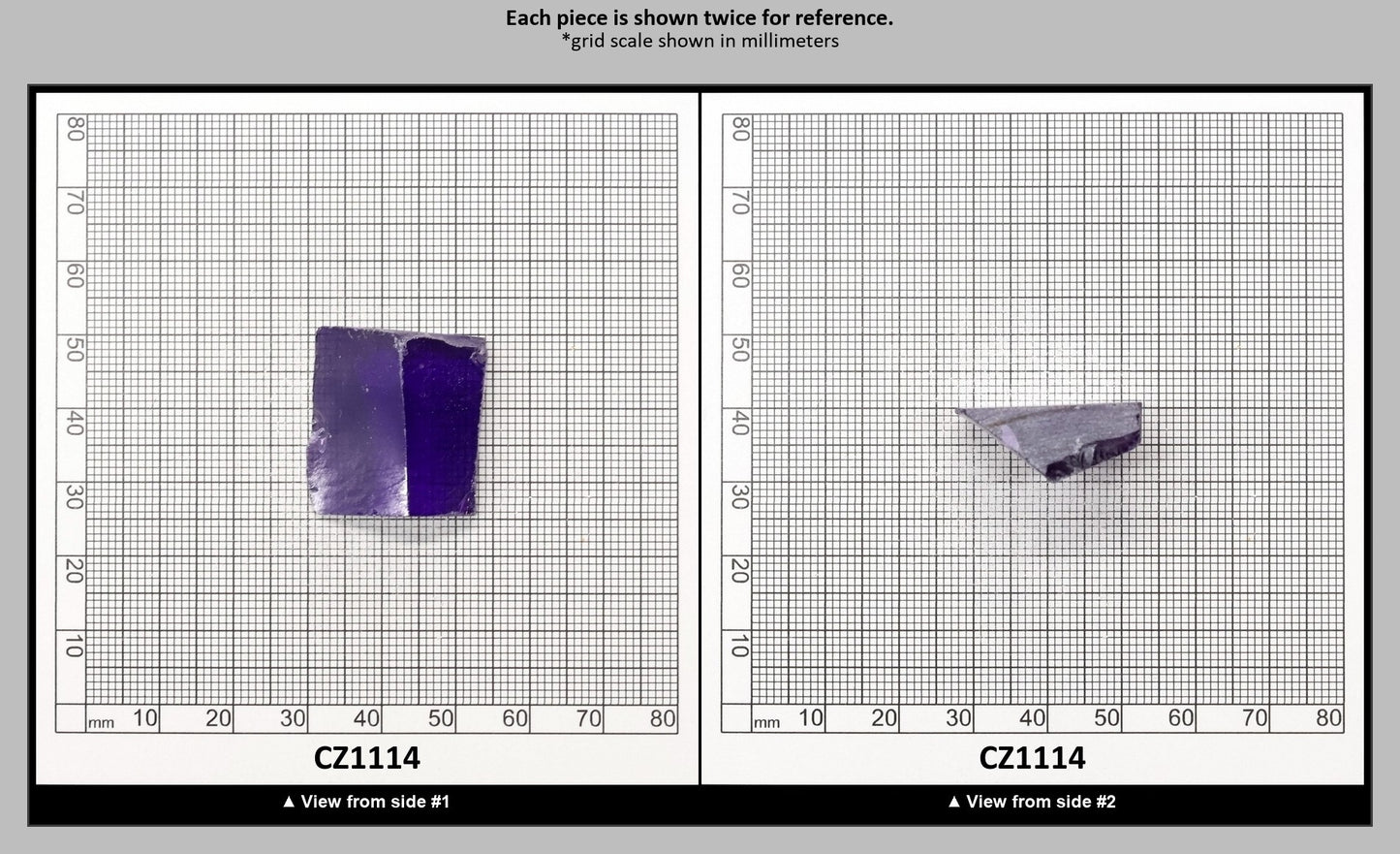 Violet Cubic Zirconia Faceting Rough for Gem Cutting - Various Sizes : CZ1114