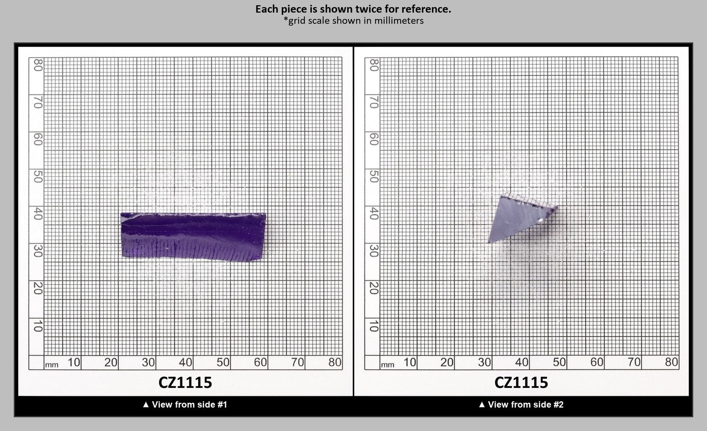 Violet Cubic Zirconia Faceting Rough for Gem Cutting - Various Sizes : CZ1115