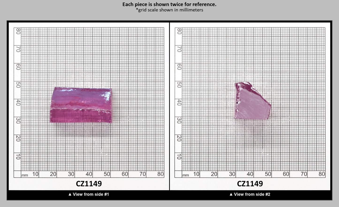 Rose Cubic Zirconia Faceting Rough for Gem Cutting - Various Sizes : CZ1149